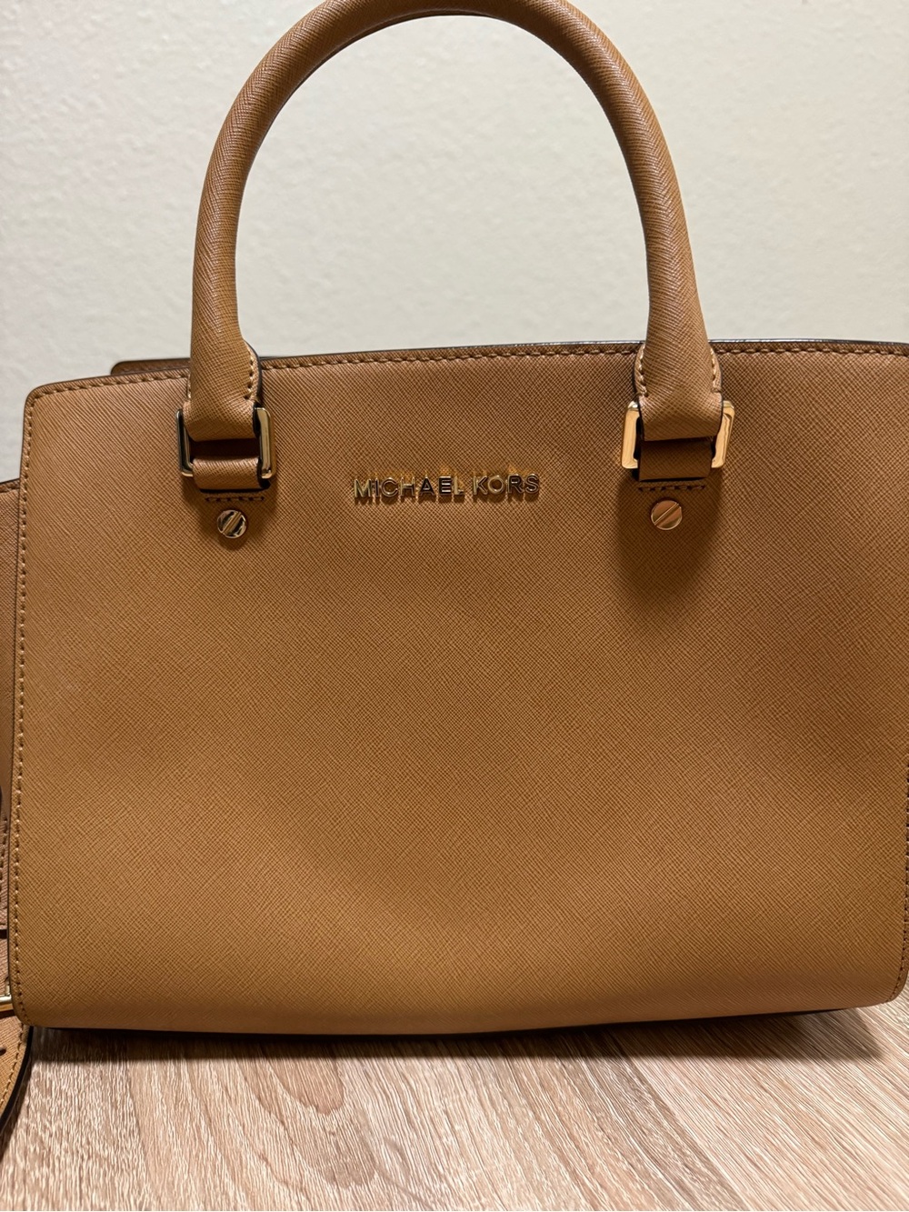 Michael Kors Caramel Saffiano Leather Satchel